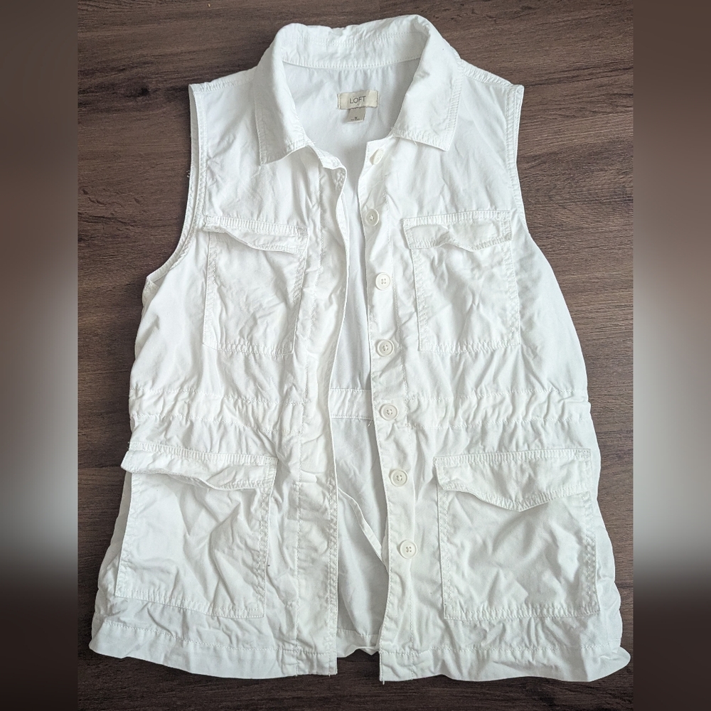 LOFT White Utility Vest